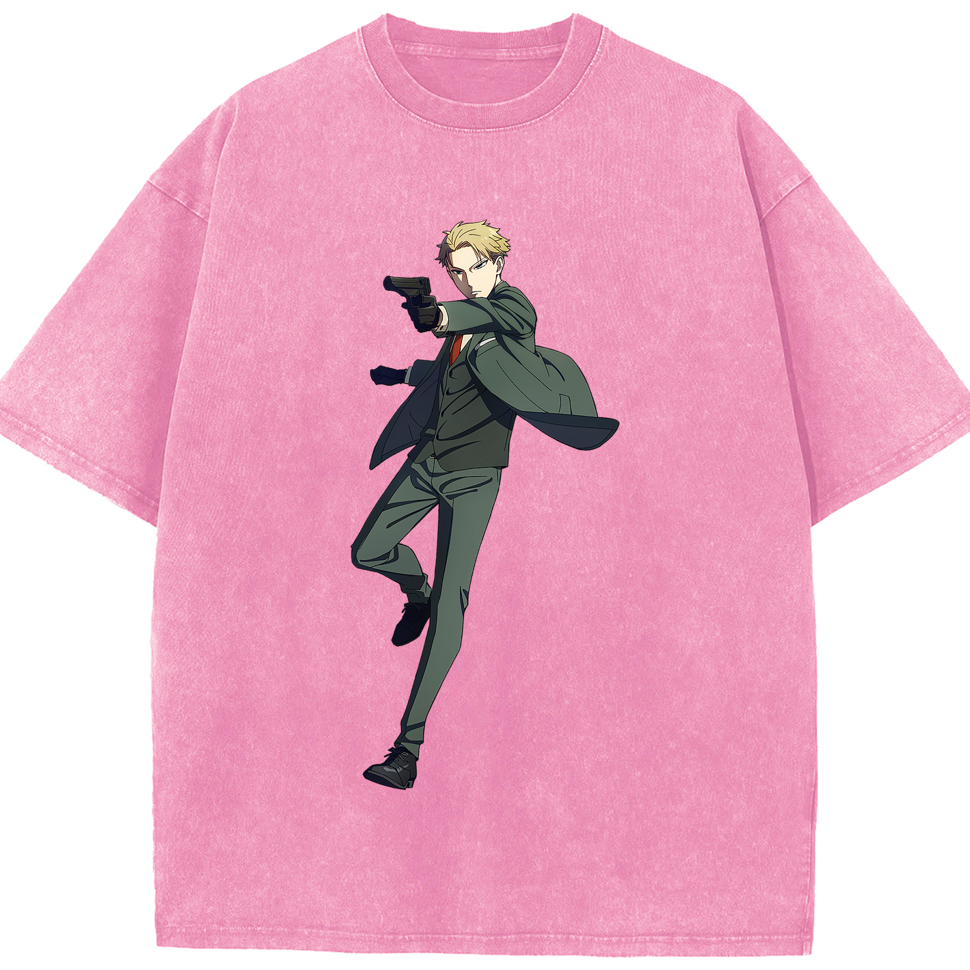 （画像用） SPY×FAMILY间谍家家酒 綿100% ヴィンテージ風 半袖Tシャツ（フロントプリント）